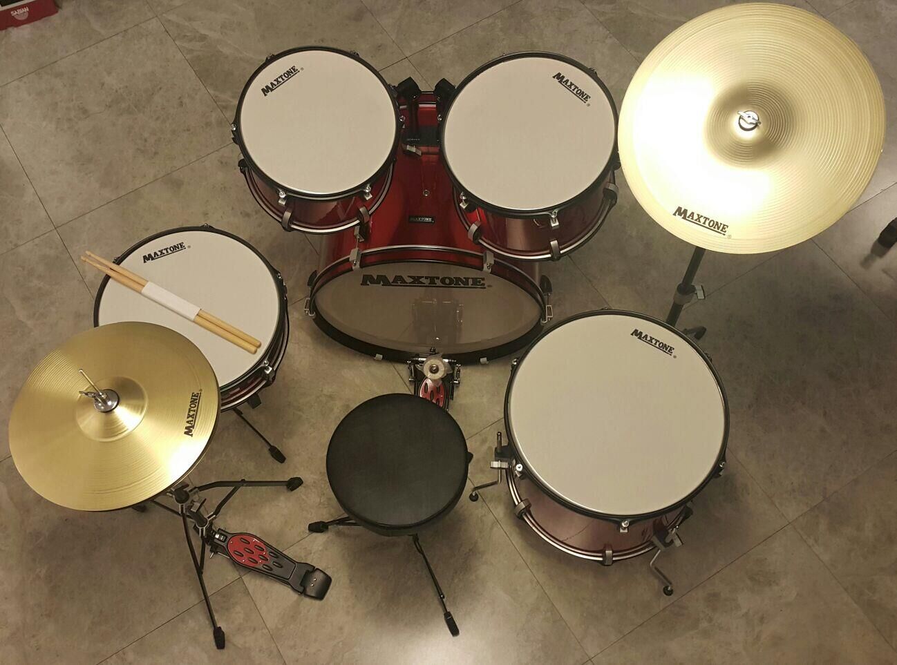 MAXTONE MXC-3017NMR DAVUL SET METALİK KIRMIZI