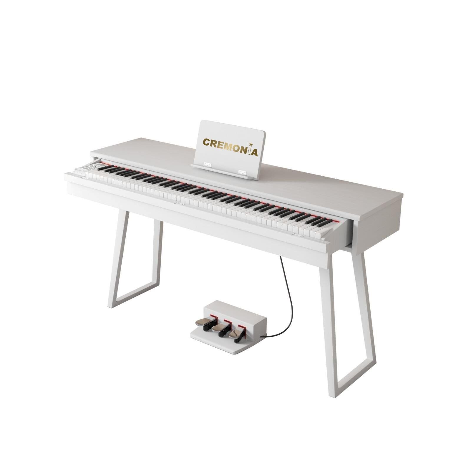 CREMONIA 58819 WH DİJİTAL PİYANO, BEYAZ, 88 TUŞ, ÇEKMECE KAPAK