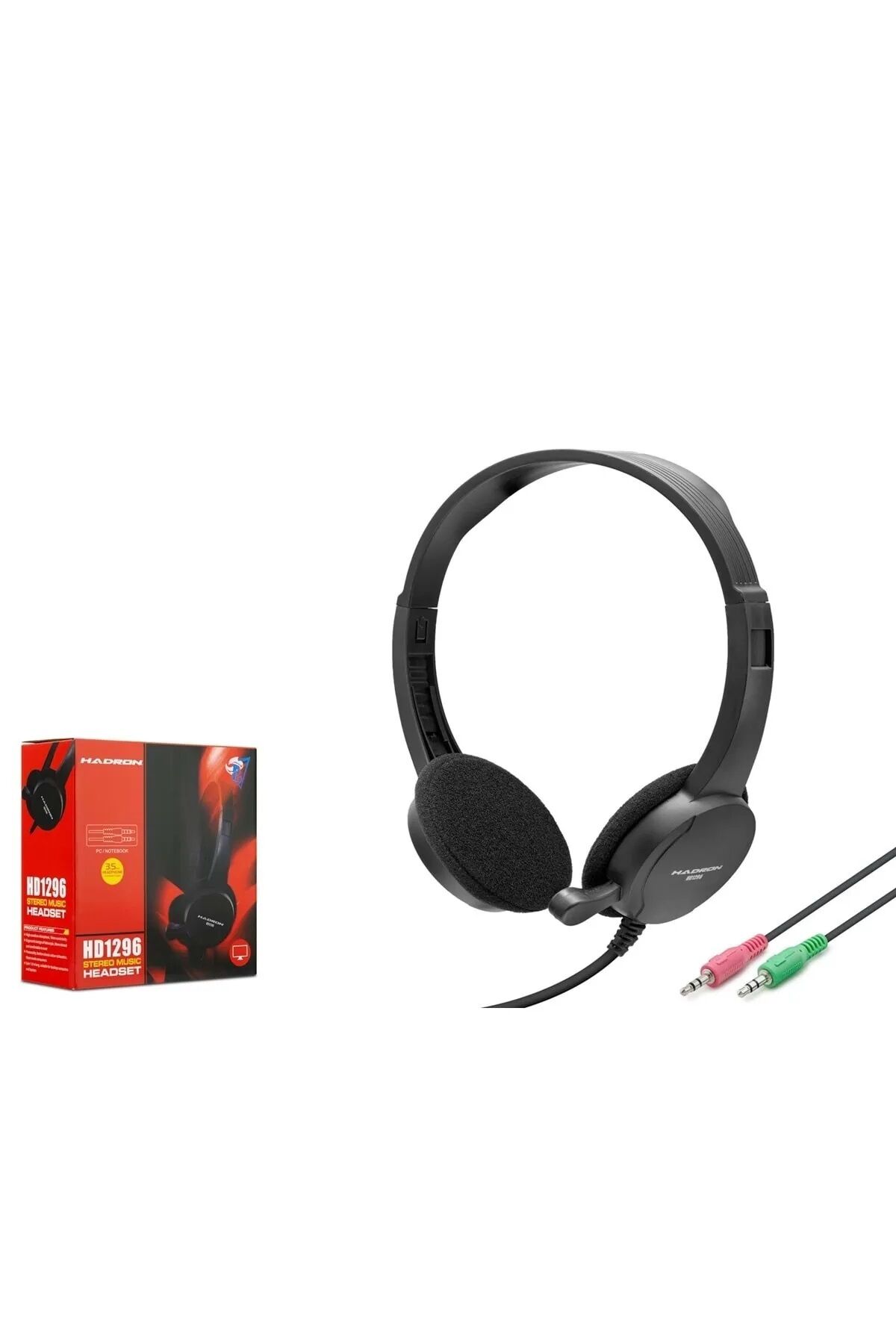 HADRON KABLOLU KULAK ÜSTÜ KULAKLIK 1.2MT 3.5MM MİKROFONLU - BİLGİSAYAR VE PİYANO