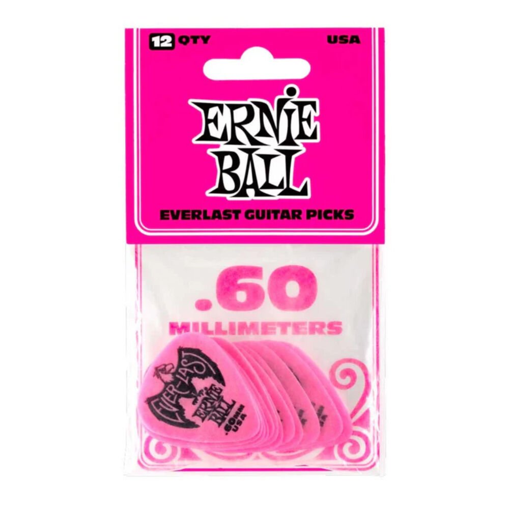 ERNIE BALL P09179 Evarlast Pembe 60 mm 12li Paket Pena