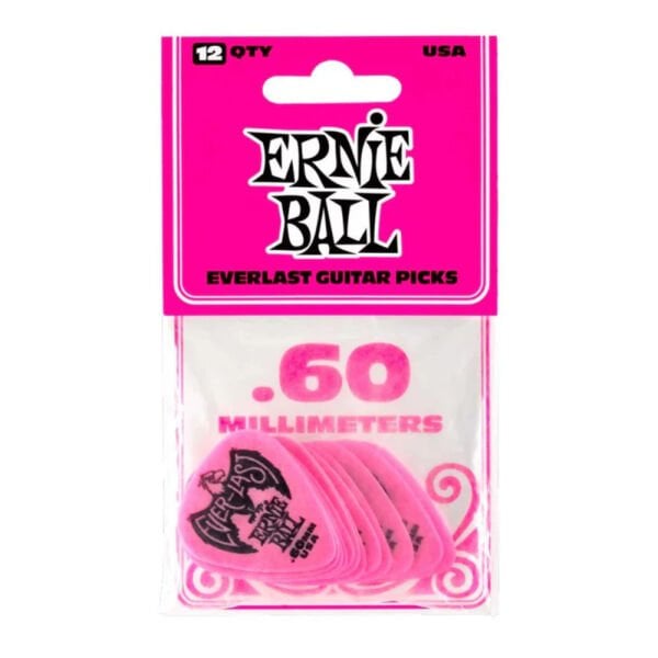 ERNIE BALL P09179 Evarlast Pembe 60 mm 12li Paket Pena