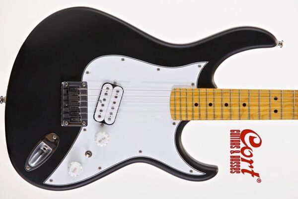 CORT GARAGE1 BKS ELEKTRO GİTAR, SİYAH SATİN, ÇANTALI