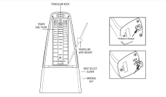 CHERUB WSM-305WH MEKANİK METRONOM, BEYAZ