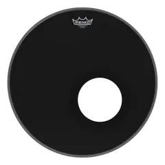 REMO POWERSTROKE® 3 EBONY® 18 İnç Siyah Delikli Bas Davul Derisi