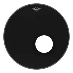 REMO POWERSTROKE® 3 EBONY® 20 İnç Siyah Delikli Bas Davul Derisi