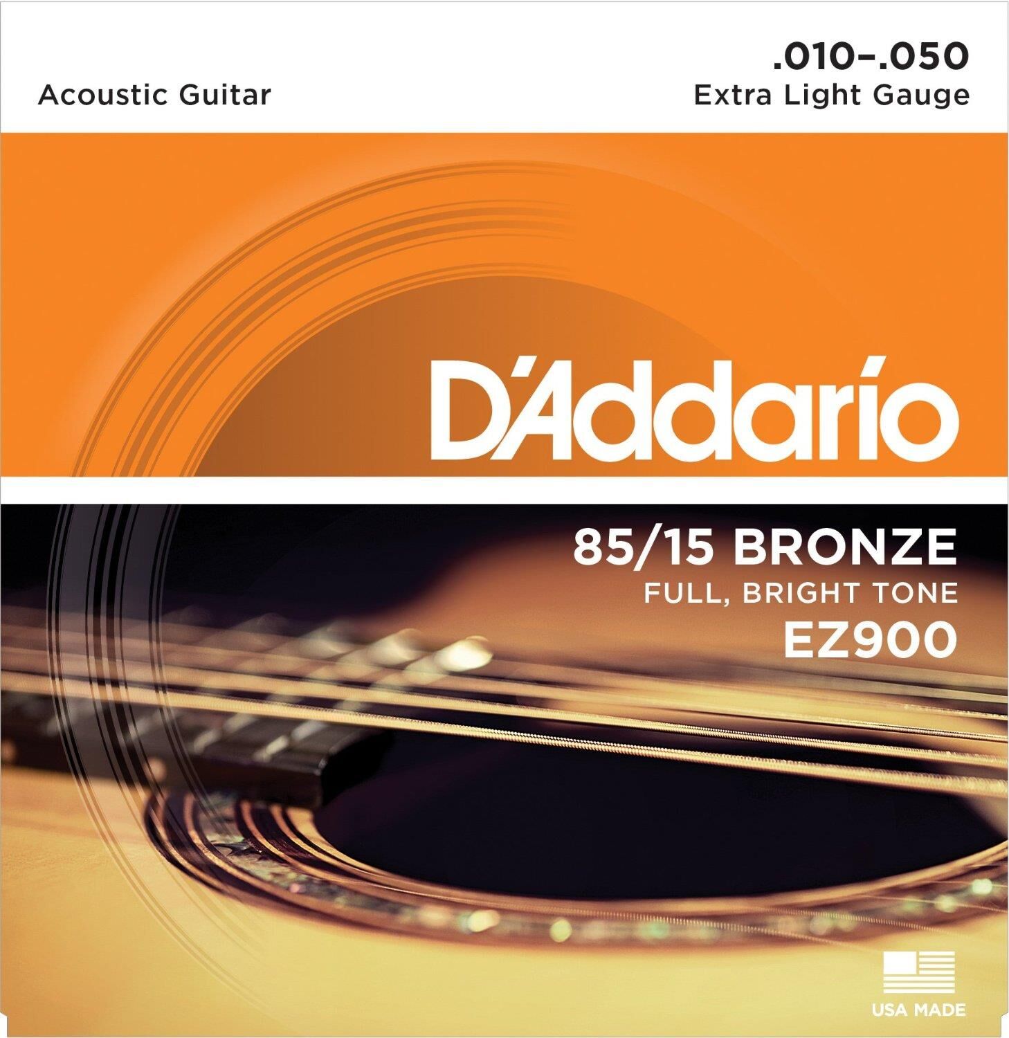 DADDARIO EZ900 AKUSTİK GİTAR TEL SETİ, 85/15 BRONZE, EXTRA LIGHT