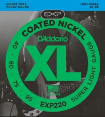DADDARIO EXP220 BASS GİTAR TEL SETİ, 40-95, COATED NICKEL, SUPER LIGHT