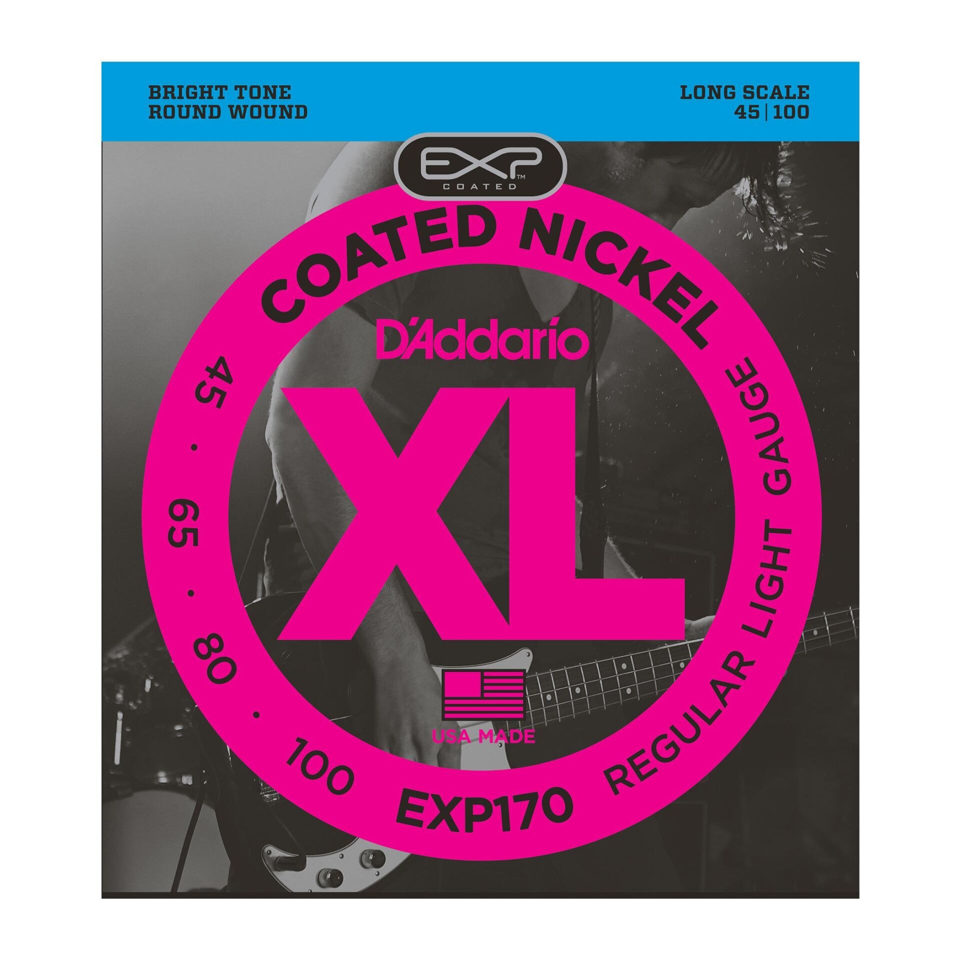 DADDARIO EXP170 BASS GİTAR TEL SETİ, 45-100, COATED NICKEL, REGULAR LIGHT