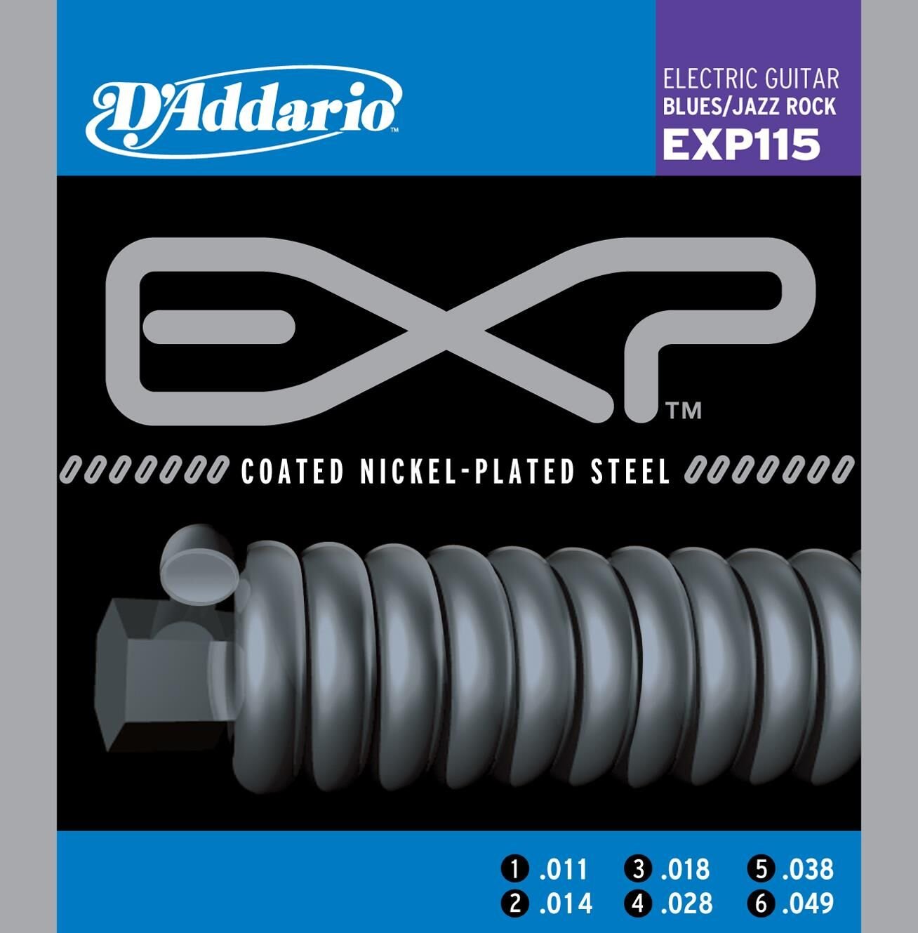 DADDARIO EXP115 ELEKTRO GİTAR TEL SETİ, 11-49, COATED NICKEL