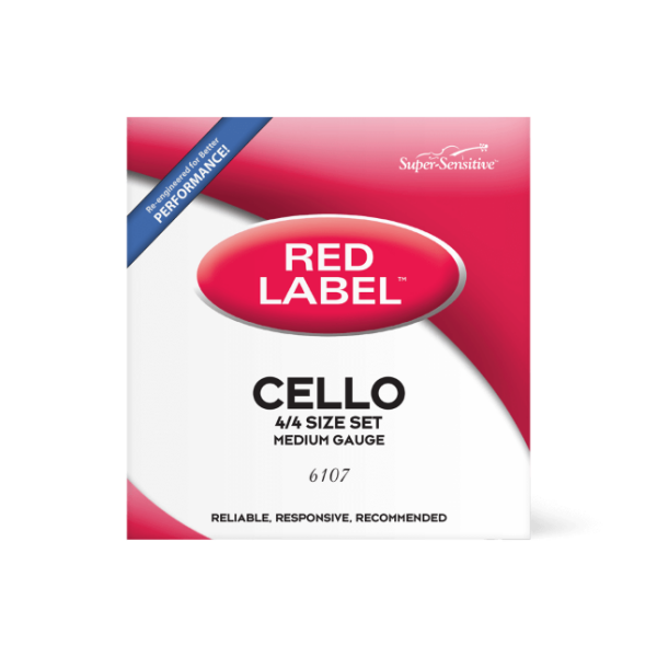 DADDARIO 6107 CELLO TEL SETİ, RED LABEL, 4/4, MEDIUM