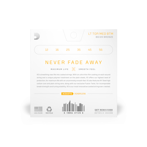 DADDARIO XSABR1256 AKUSTİK GİTAR TEL SETİ, 12-56, PB LIGHT