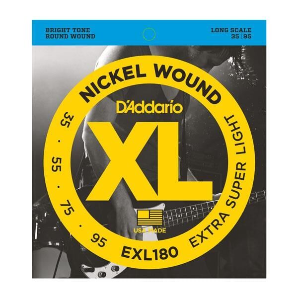 DADDARIO EXL180 BASS GİTAR TEL SETİ, XL, 35-95, LONG SCALE, NICKEL