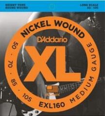 DADDARIO EXL160 BASS GİTAR TEL SETİ, XL, 50-105, LONG SCALE, NICKEL
