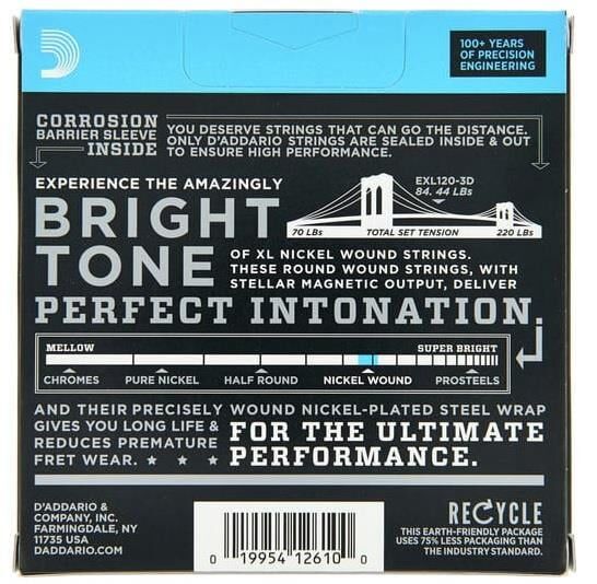 DADDARIO EXL120-3D (3 SET) ELEKTRO GİTAR TEL SETİ, XL, 9-42, SUPER LIGHT