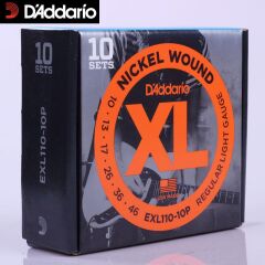 DADDARIO EXL110-10P (10 SET) ELEKTRO GİTAR TEL SETİ, XL, 10-46, NICKEL