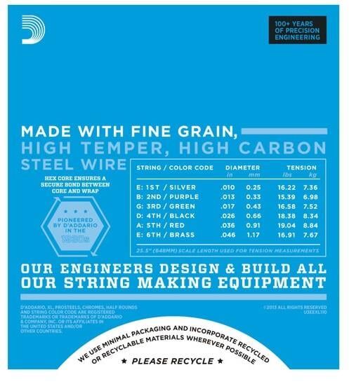 DADDARIO EXL110-10P (10 SET) ELEKTRO GİTAR TEL SETİ, XL, 10-46, NICKEL