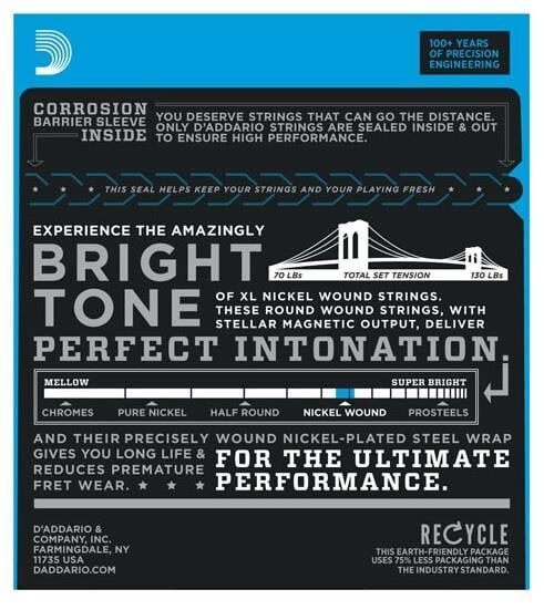 DADDARIO EXL110-10P (10 SET) ELEKTRO GİTAR TEL SETİ, XL, 10-46, NICKEL