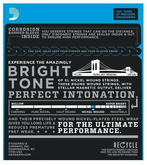 DADDARIO EXL110+ ELEKTRO GİTAR TEL SETİ, XL, 10.5-48, REGULAR LIGHT PLUS