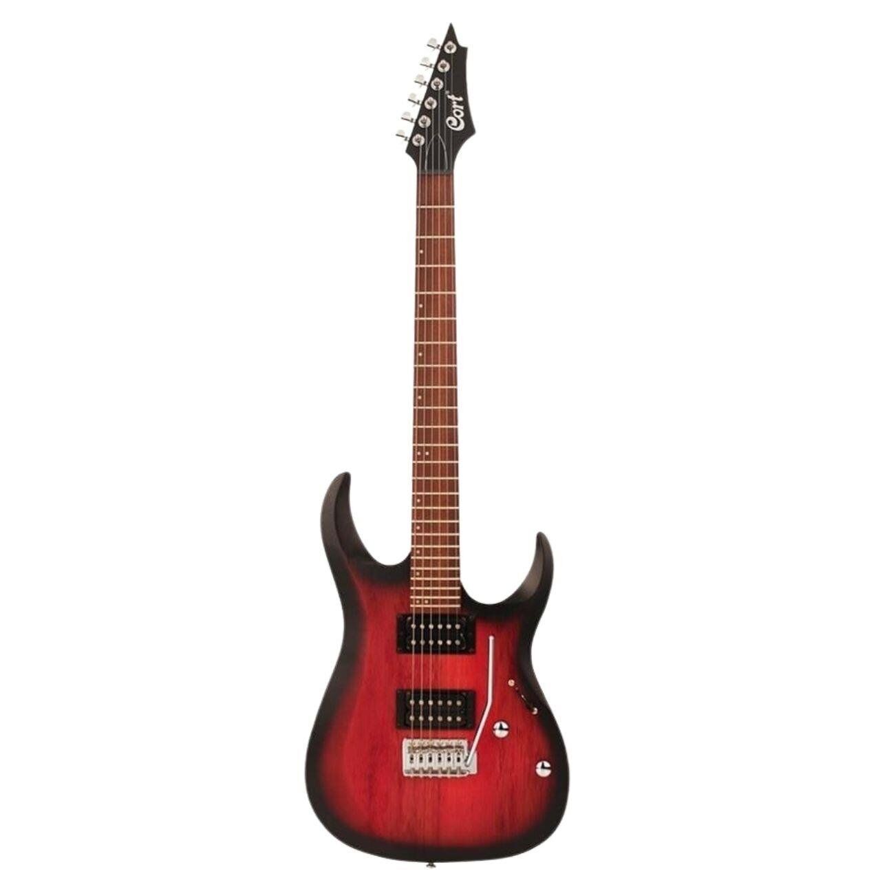 CORT X100 OPBB ELEKTRO GİTAR, OPEN PORE BLACK CHERRY BURST (H-H)