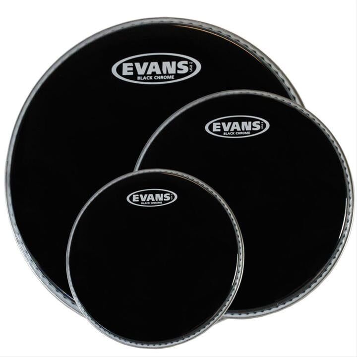 EVANS ETPCHR-R DERİ SETİ (10+12+16) SİYAH ROCK KİT