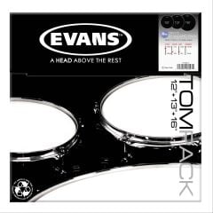 EVANS ETP-ONX2-S DERİ SETİ (12+13+16) TOM KUMLU SİYAH STANDART KİT