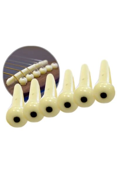 Akustik Gitar Pimi Krem 6 Adet