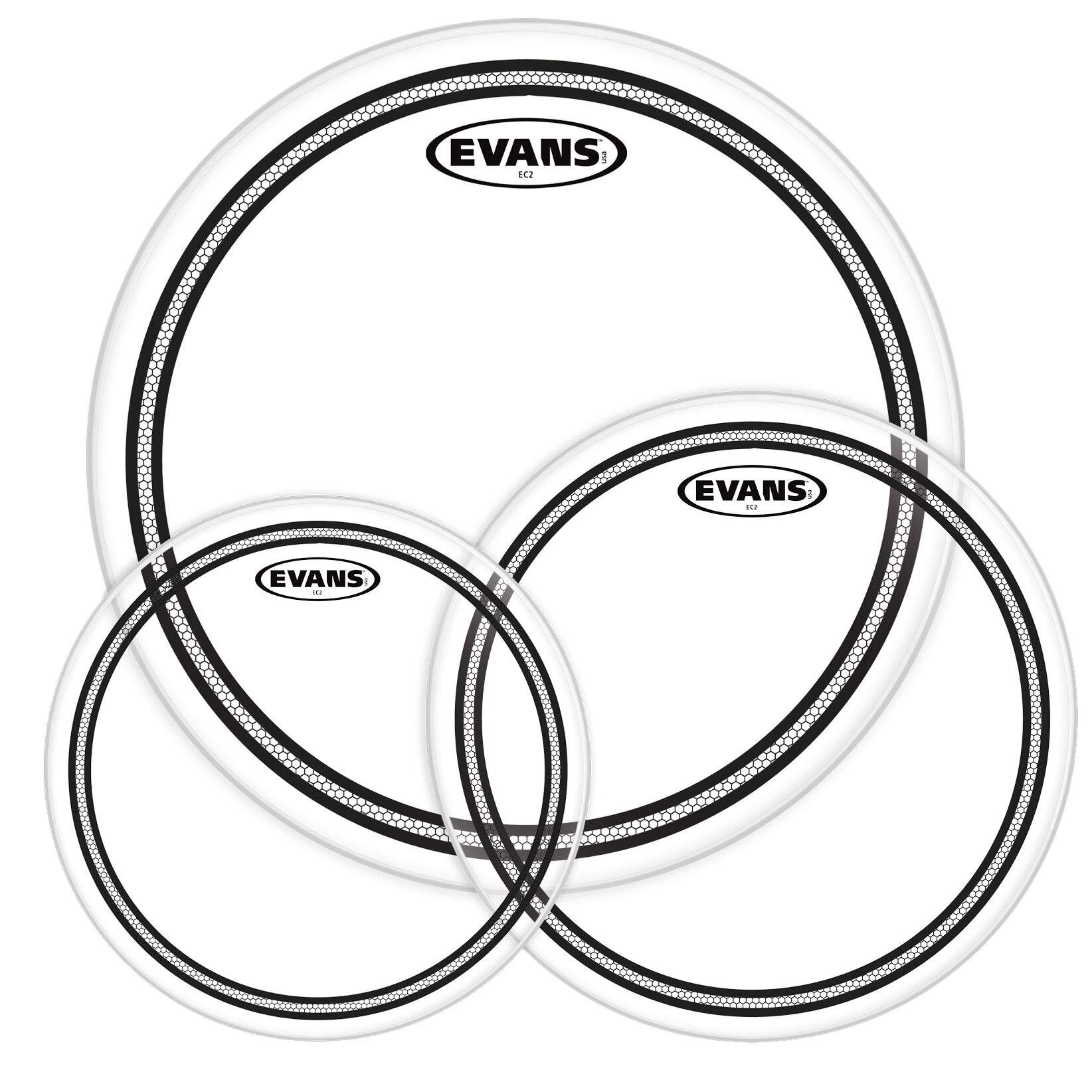 EVANS ETP-EC2SCLR-R DERİ SETİ (10+12+16) ROCK KİT RİNGLİ