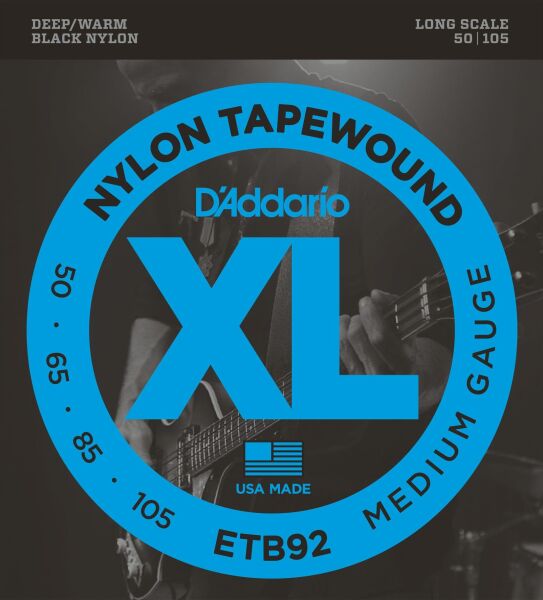 DADDARIO ETB92 BASS GİTAR TEL SETİ, 50-105, XL NYLON TAPEWOUND, MEDIUM