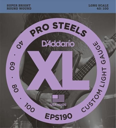 DADDARIO EPS190 BASS GİTAR TEL SETİ, XL, 40-100, LONG SCALE, PROSTEELS