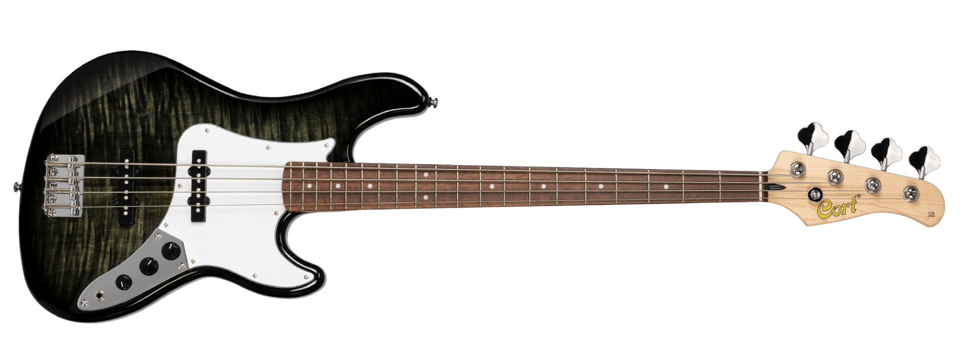 CORT GB24JJTBK BASS GİTAR, TRANS BLACK
