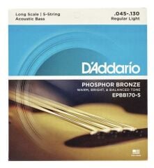 DADDARIO EPBB170-5 AKUSTİK BAS GİTAR TEL SETİ, LONG SCALE, 45-130, PHOSPHOR BRONZE