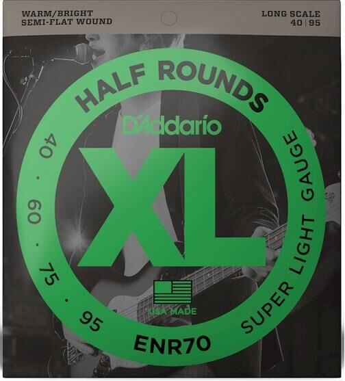 DADDARIO ENR70 BASS GİTAR TEL SETİ, HALF ROUND BASS, REGULAR LIGHT