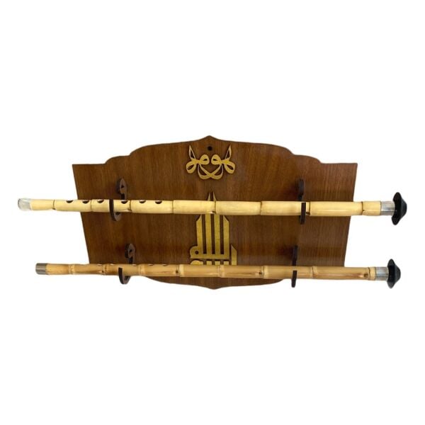 Ney Standı - Özel Tasarım El Yapımı Ney Askısı 2 Ney Kapasite