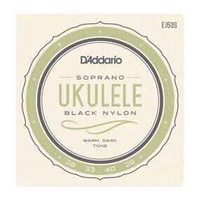 UKULELE TEL SETİ, SOPRANO, BLACK NYLON,