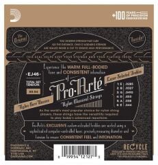 DADDARIO EJ46 PRO-ARTE KLASİK GİTAR TEL SETİ, SILVERPLATED WOUND, HARD TENSION
