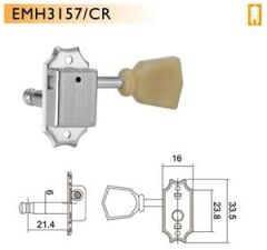VALENCIA EMH3157CRR3L3 ELEKTRO GİTAR BURGUSU, 3 SAĞ+3 SOL, KROM