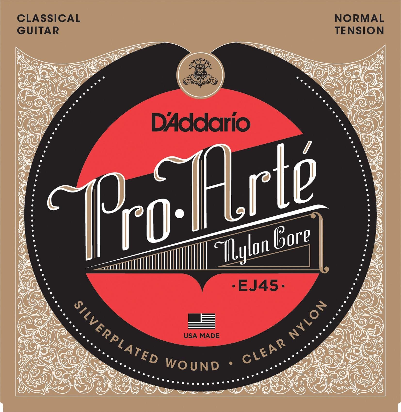 DADDARIO EJ45 PRO-ARTE KLASİK GİTAR TEL SETİ, SILVERPLATED WOUND, NORMAL TENSION