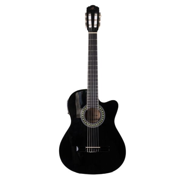 Barcelona LC 3900 CEQ BK Elektro Klasik Gitar
