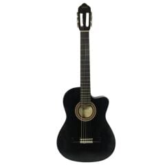 VALENCIA VC104TCVTBK ELEKTRO KLASİK GİTAR, 4/4, SİYAH, SAP ÇELİKLİ