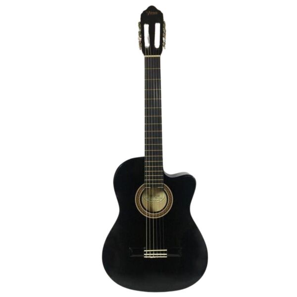 VALENCIA VC104TCVTBK ELEKTRO KLASİK GİTAR, 4/4, SİYAH, SAP ÇELİKLİ