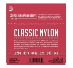 DADDARIO EJ27N KLASİK GİTAR TEL SETİ, 4/4, SILVERPLATED WOUND, NORMAL TENSION