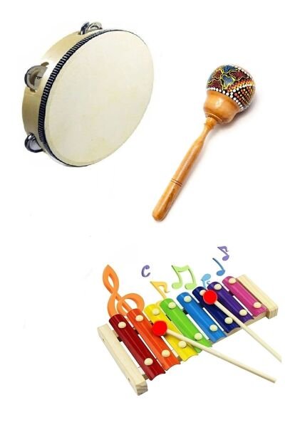 RİTİM SETİ - 6 - ORFF SET - MARAKAS, KSİLOFON, ZİLLİ TEF