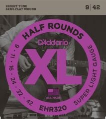 DADDARIO EHR320 ELEKTRO GİTAR TEL SETİ, 09-42, HALF ROUNDS, SUPER LIGHT