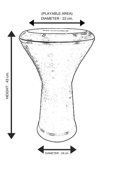 MASTERWORK Mısır Darbuka Siyah Işlemeli