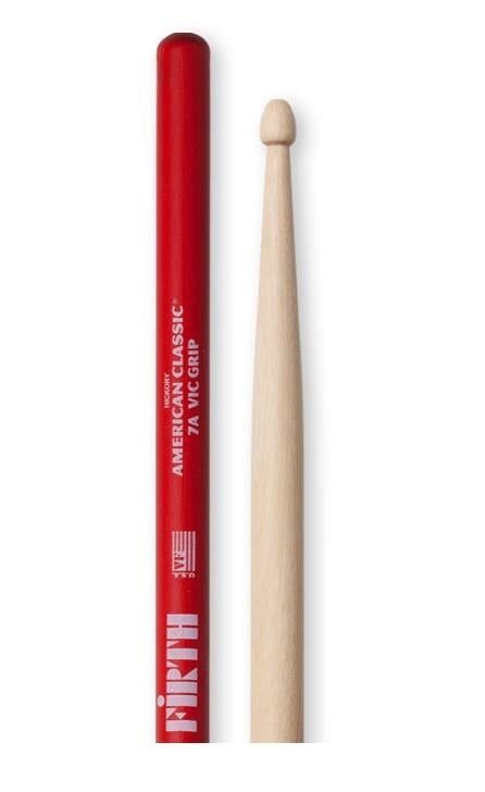 VICFIRTH V7AVG BAGET 7A GRIP, HICKORY, 0.540''x15 1/2'',