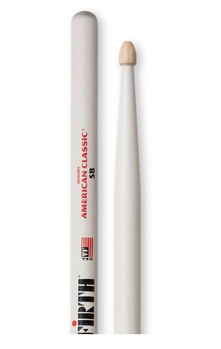 VICFIRTH V5BW BAGET 5B WOOD WHITE, HICKORY, 0.595''x16''