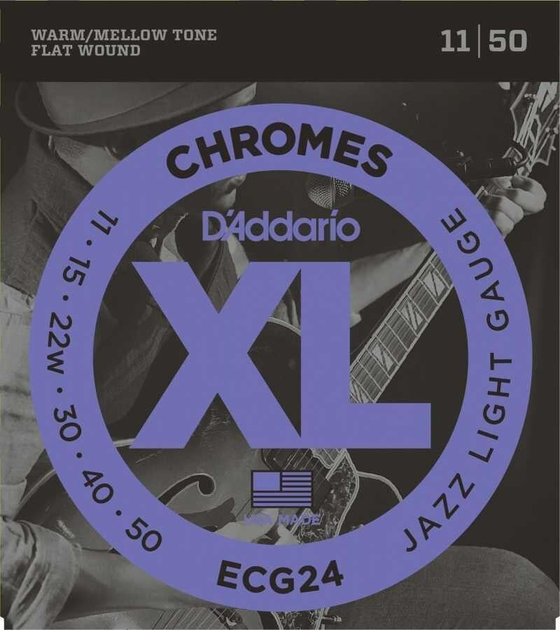 DADDARIO ECG24 ELEKTRO GİTAR TEL SETİ, CHROMES, 11-50, JAZZ LIGHT