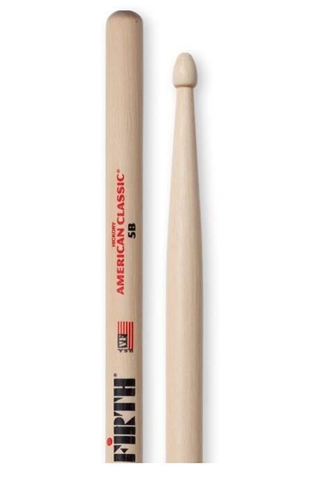 VICFIRTH V5B BAGET 5B, HICKORY, 0.595''x16'', MED