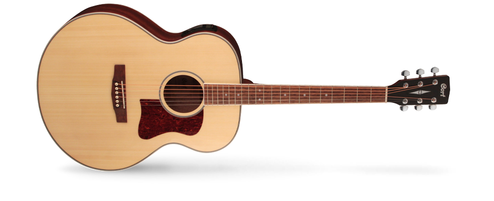 CORT CJ-MEDXNATW ELEKTRO AKUSTİK GİTAR, ÇANTALI, JUMBO CUTAWAY