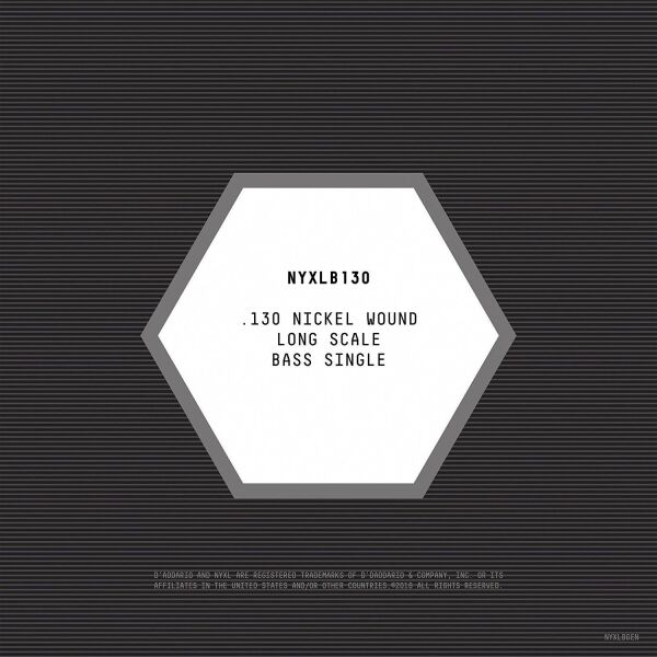 DADDARIO NYXLB130 BASS TEK TEL, NYXL SERİSİ, NİKEL SARIM, 0.130